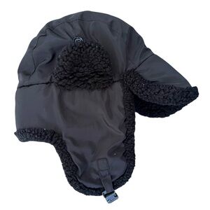 WOOLSLEY Sheepskin Winter Trapper Aviator Hat Black M